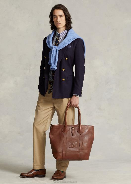 bolso shopper heritage de piel abatanada hombres sillín Ralph Lauren 2XR2V2338