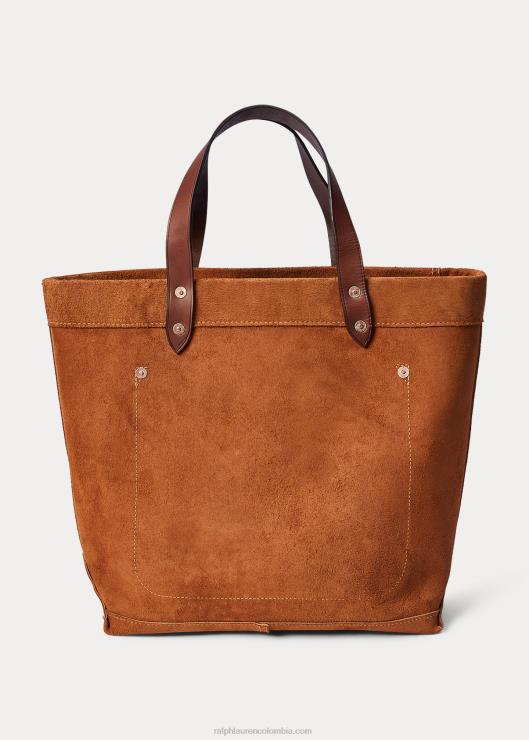 bolso tote ranch de gamuza hombres luz java Ralph Lauren 2XR2V5149