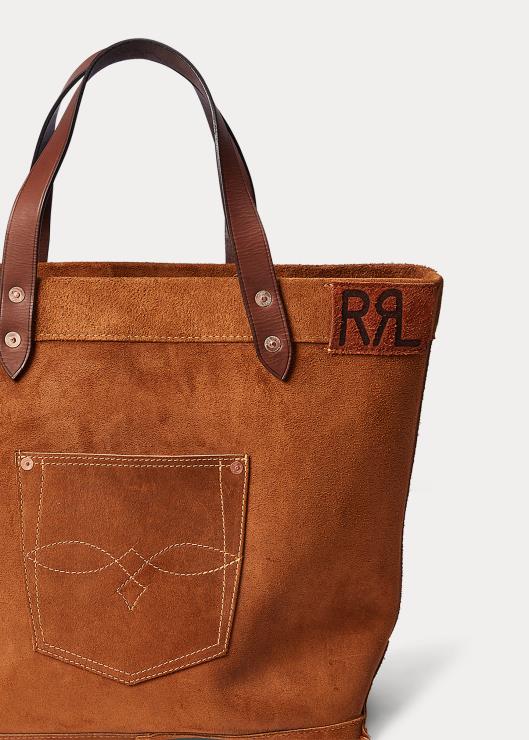 bolso tote ranch de gamuza hombres luz java Ralph Lauren 2XR2V5149