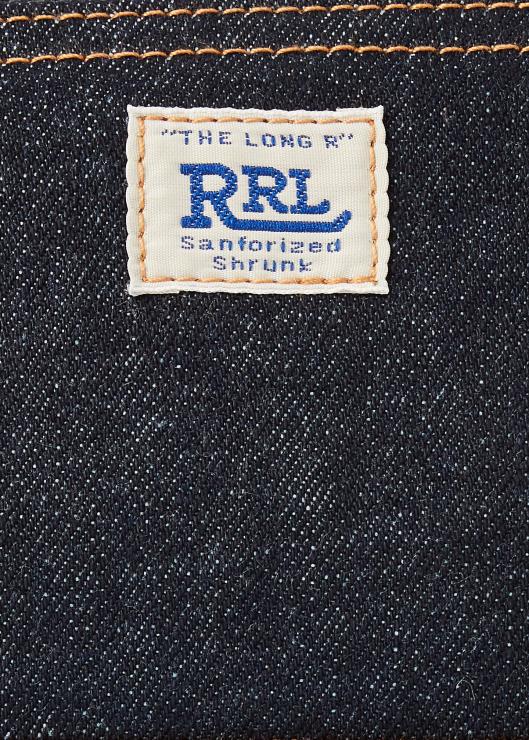 bolsa de mezclilla con ribete de ante hombres índigo Ralph Lauren 2XR2V8858