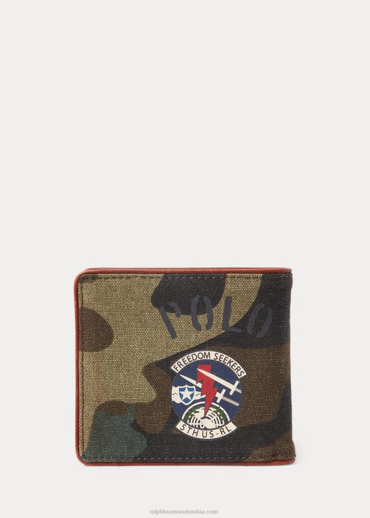 billetera con parche de tigre hombres camuflaje Ralph Lauren 2XR2V8765