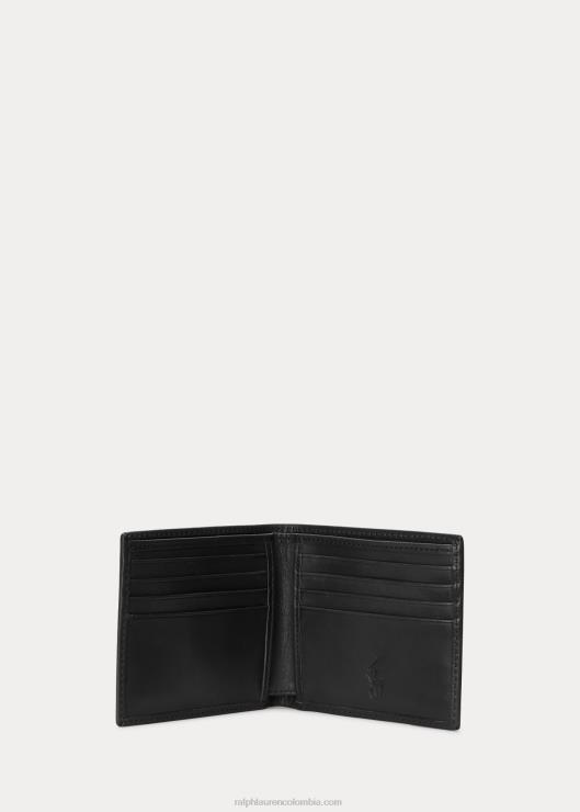 billetera de cuero hombres negro Ralph Lauren 2XR2V2393