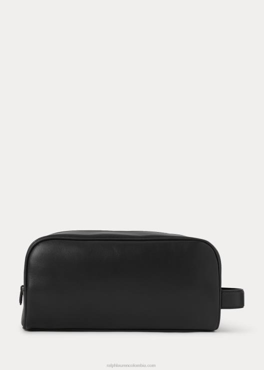 estuche de viaje de cuero hombres negro Ralph Lauren 2XR2V2554