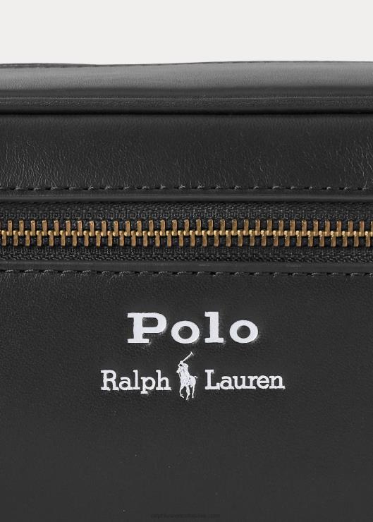 estuche de viaje de cuero hombres negro Ralph Lauren 2XR2V2554