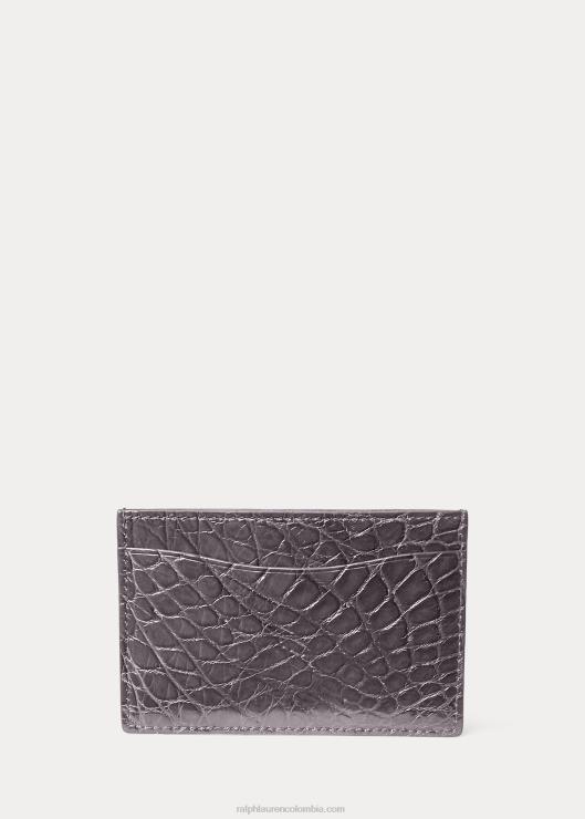 tarjetero cocodrilo hombres asfalto Ralph Lauren 2XR2V9013