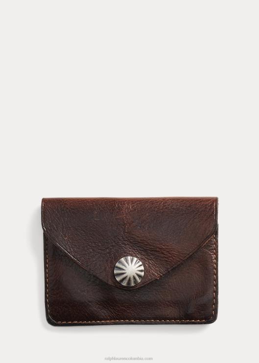 tarjetero de cuero hombres marron oscuro Ralph Lauren 2XR2V8854