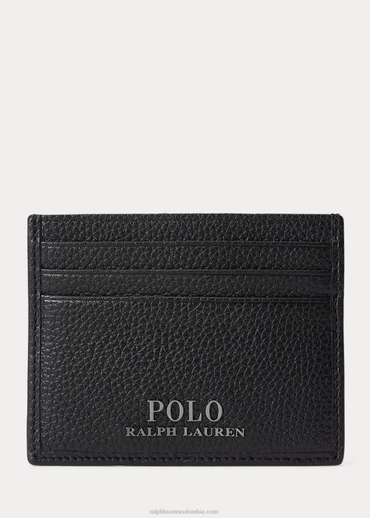 tarjetero de piel granulada hombres negro Ralph Lauren 2XR2V2574