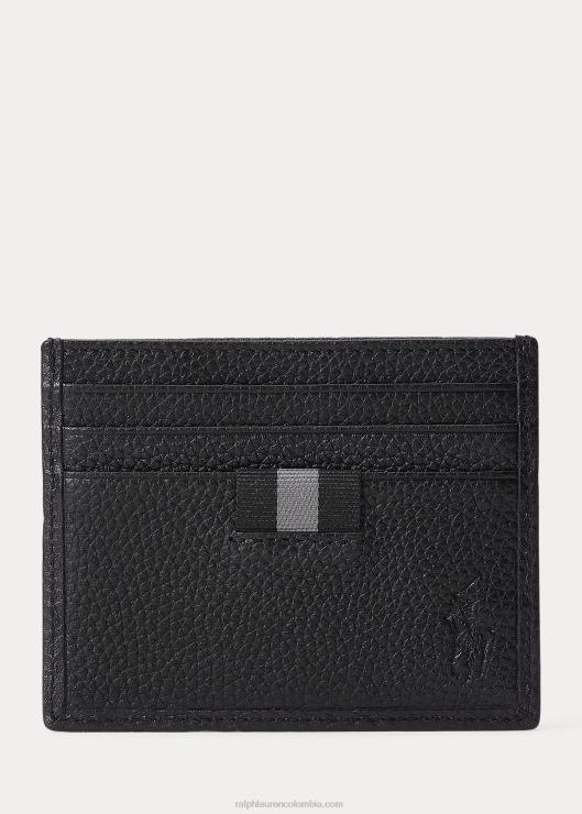 tarjetero de piel granulada hombres negro Ralph Lauren 2XR2V2574
