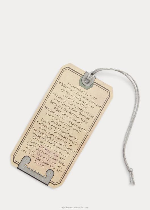 cinturón de cuero con brida trenzada hombres marrón Ralph Lauren 2XR2V2396