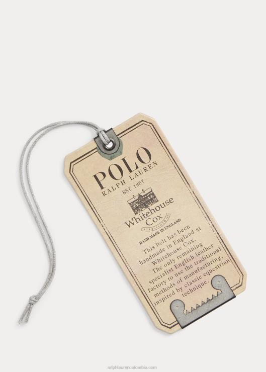 cinturón de cuero y algodón trenzado hombres Marina de Newport Ralph Lauren 2XR2V2478