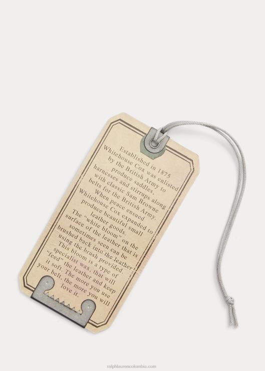 cinturón de cuero y algodón trenzado hombres Marina de Newport Ralph Lauren 2XR2V2478