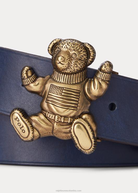 cinturón de piel con osito de polo hombresRalph Lauren 2XR2V2745