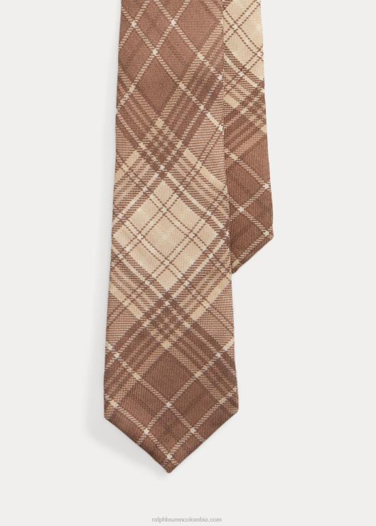 corbata con estampado de cuadros escoceses hombres bronceado multi Ralph Lauren 2XR2V8929