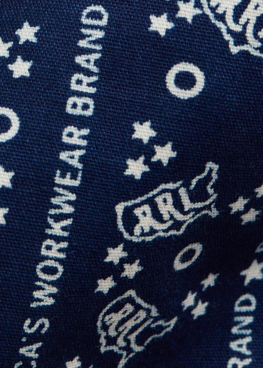 corbata de lino con logo estampado hombres dk índigo Ralph Lauren 2XR2V8835