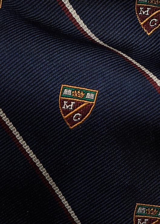 corbata del club de la colección morehouse hombres azul marino/blanco Ralph Lauren 2XR2V2633