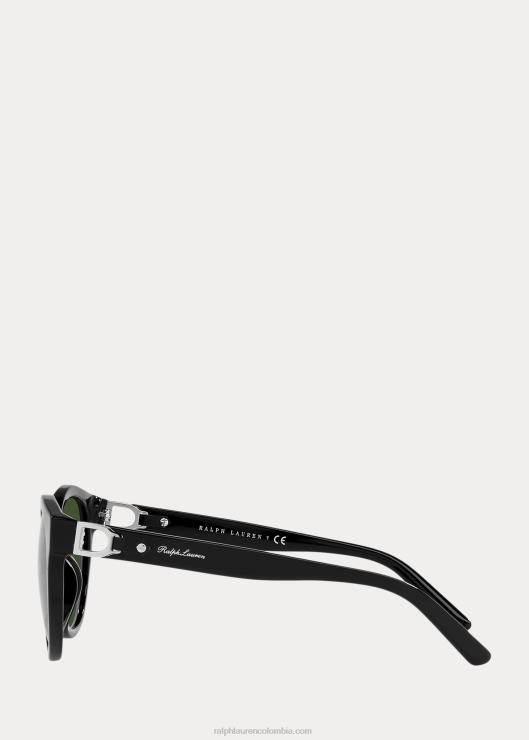 gafas de sol bedford con estribo hombres negro brillante Ralph Lauren 2XR2V8991