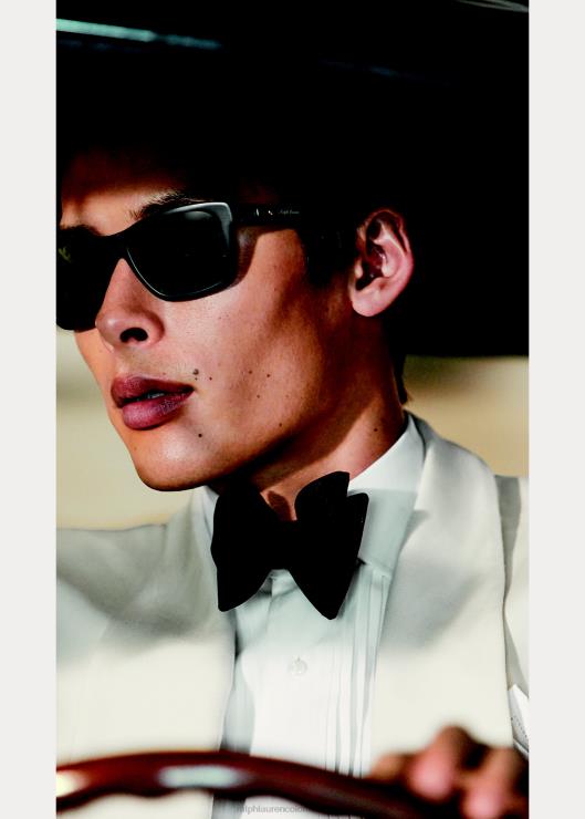 gafas de sol clásicas con estribo hombres negro mate Ralph Lauren 2XR2V8989