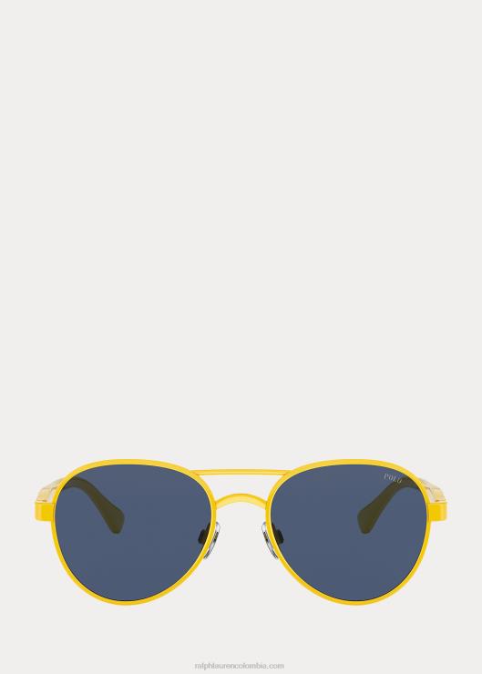 gafas de sol estilo piloto de la tienda de colores hombres amarillo brillante Ralph Lauren 2XR2V2631
