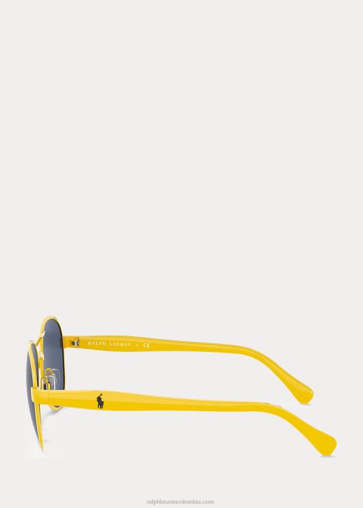 gafas de sol estilo piloto de la tienda de colores hombres amarillo brillante Ralph Lauren 2XR2V2631