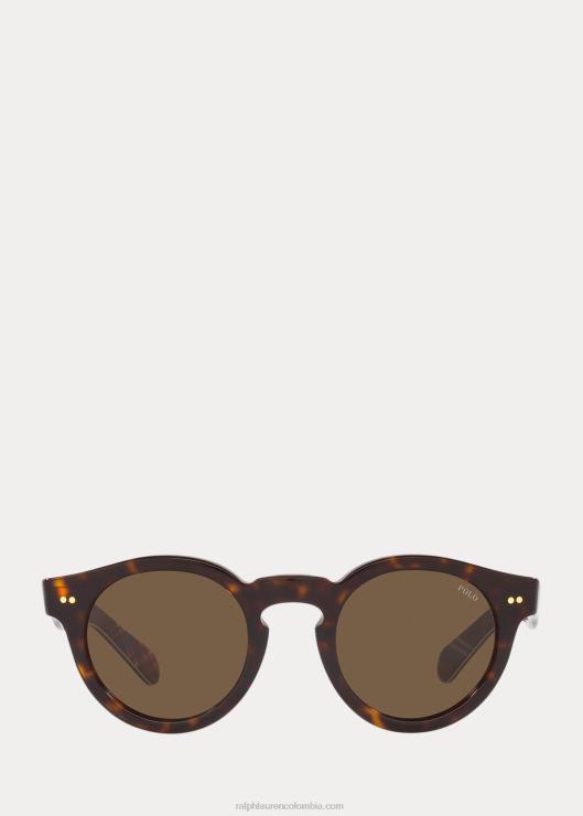 lentes de sol panto a cuadros hombres habana oscuro brillante Ralph Lauren 2XR2V8756