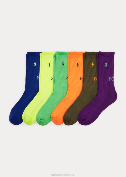 calcetines con logo hombres neón Ralph Lauren 2XR2V2308