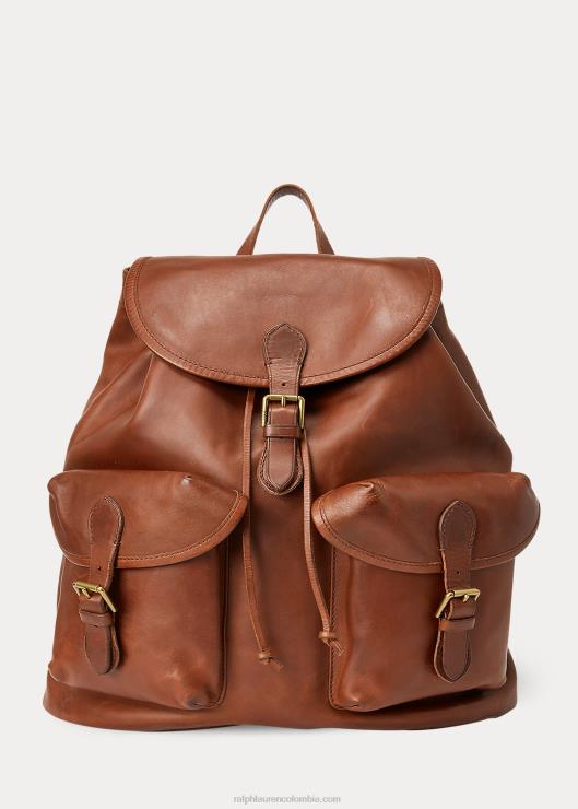 mochila de cuero Heritage hombres sillín Ralph Lauren 2XR2V2333