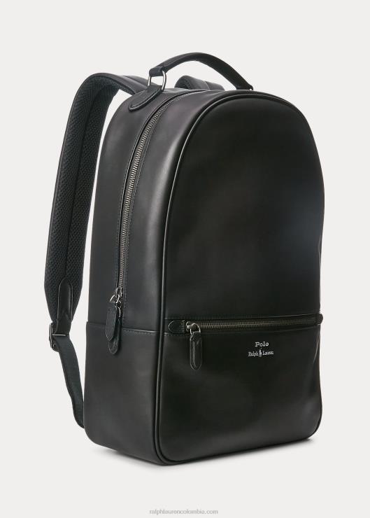 mochila de cuero hombres negro Ralph Lauren 2XR2V2237