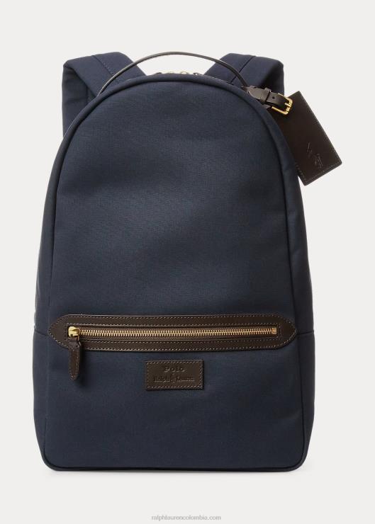 mochila de lona con ribete de cuero hombresRalph Lauren 2XR2V5250