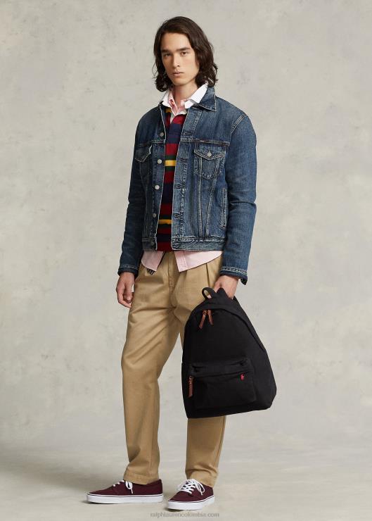 mochila de lona hombres negro Ralph Lauren 2XR2V2386