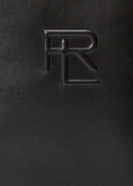 mochila de piel acolchada hombres negro Ralph Lauren 2XR2V8950