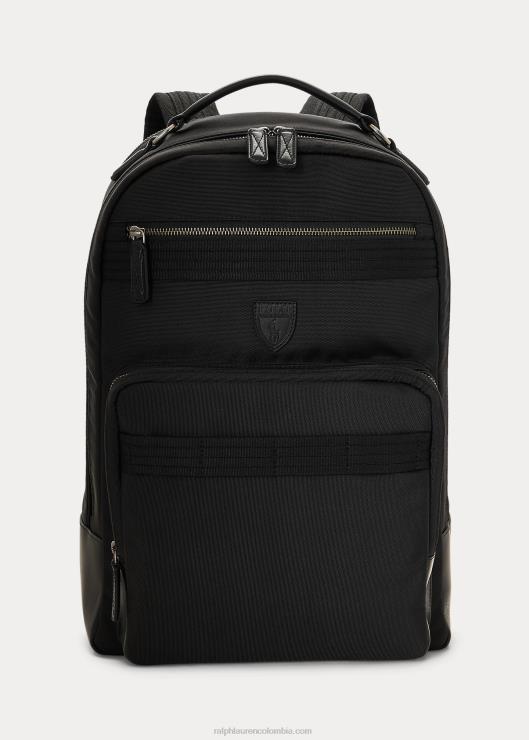 mochila de viaje con detalles de piel hombres negro Ralph Lauren 2XR2V2348