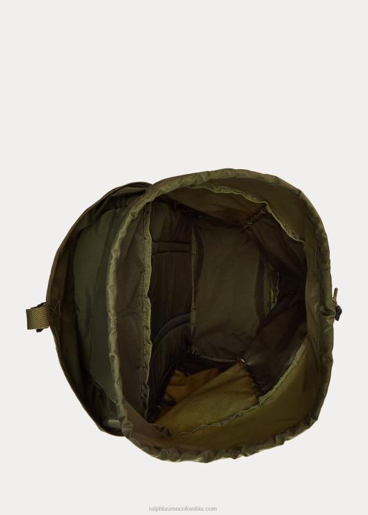 mochila utilitaria de lona de nailon hombres verde oliva Ralph Lauren 2XR2V8876