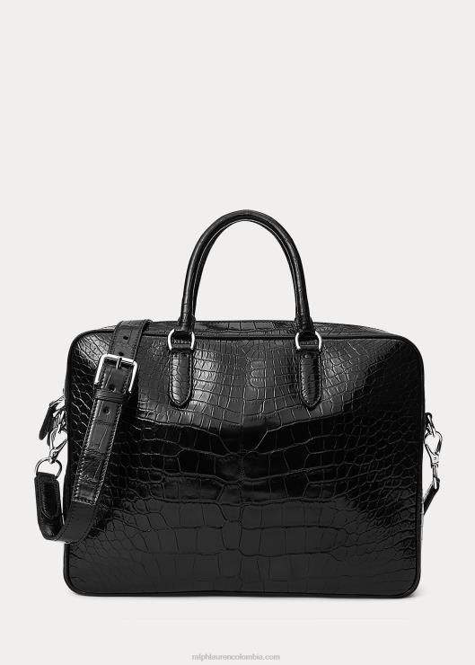 bolsa de viaje de cocodrilo hombres negro Ralph Lauren 2XR2V9038