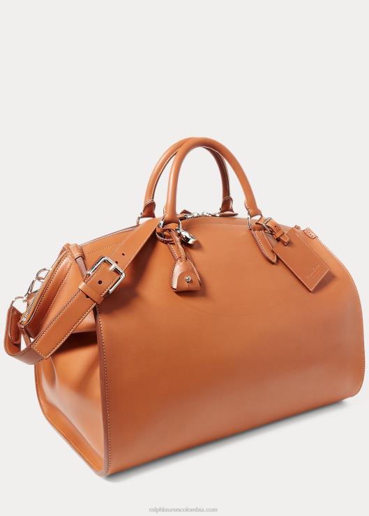 sillín de piel de becerro de fin de semana hombres oro real Ralph Lauren 2XR2V9033