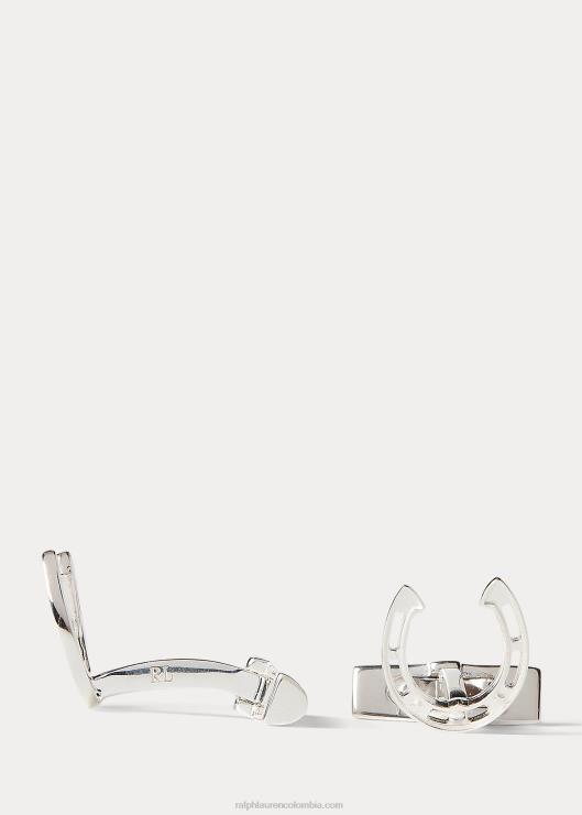 Gemelos de herradura de plata esterlina hombres plata Ralph Lauren 2XR2V8987