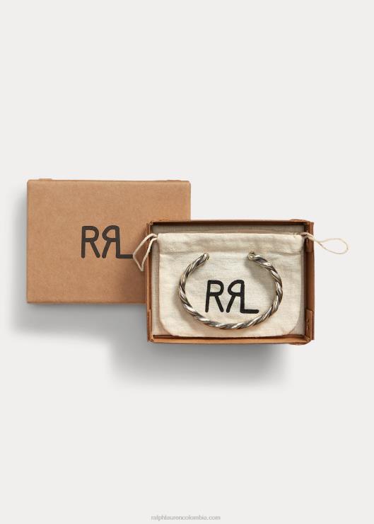 brazalete retorcido de plata esterlina hombresRalph Lauren 2XR2V8909