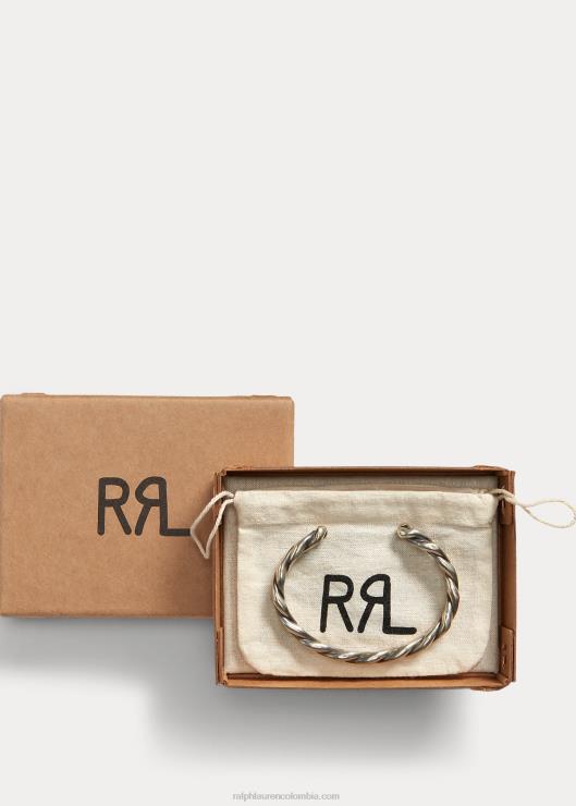 brazalete retorcido de plata esterlina hombresRalph Lauren 2XR2V8909