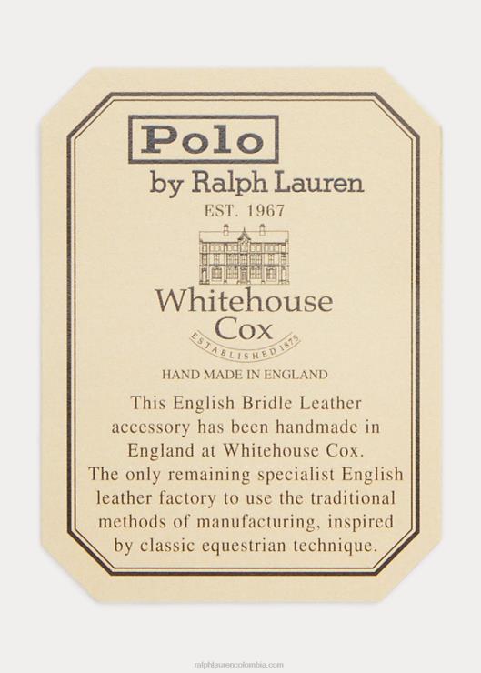 calzador de cuero de brida hombres verde británico de carreras Ralph Lauren 2XR2V2345