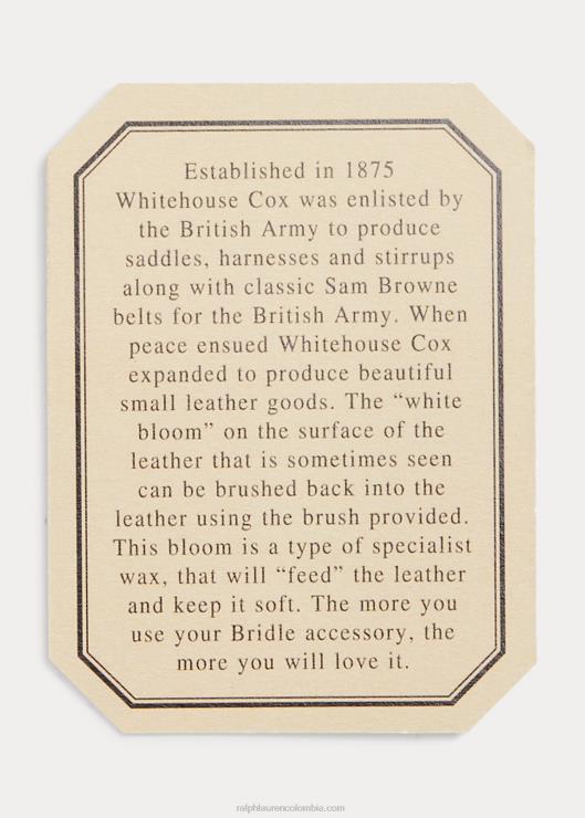 calzador de cuero de brida hombres verde británico de carreras Ralph Lauren 2XR2V2345