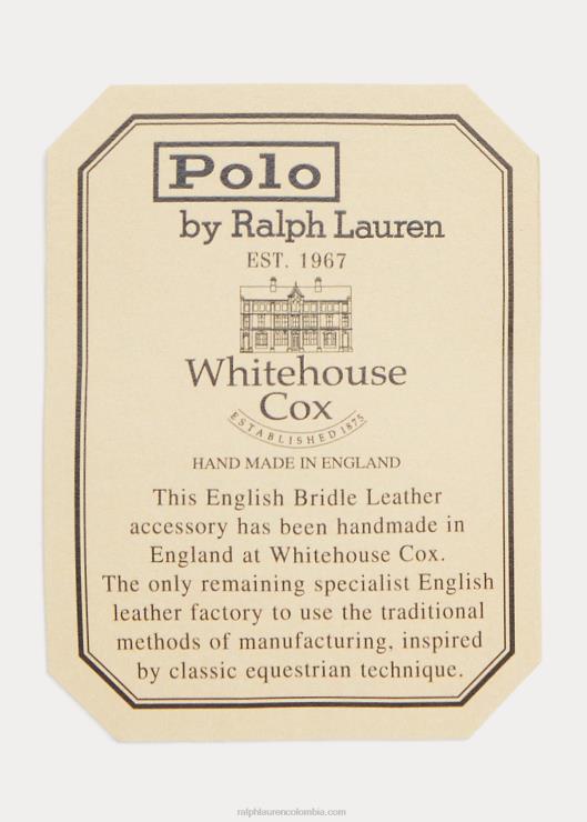 cinta métrica de cuero de brida hombres verde británico de carreras Ralph Lauren 2XR2V2411