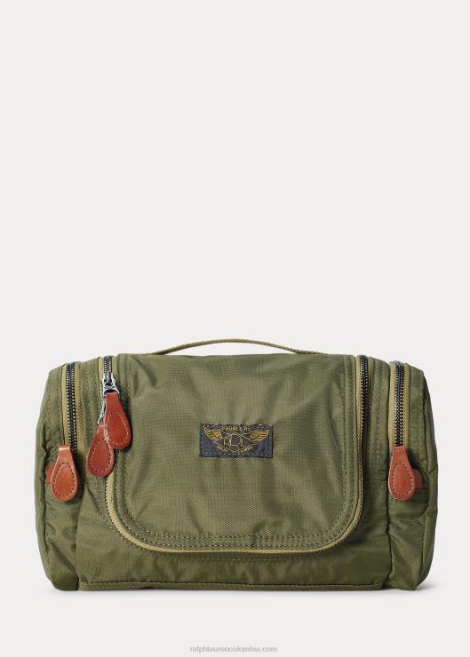 kit de viaje de lona de nailon hombres verde oliva Ralph Lauren 2XR2V8871