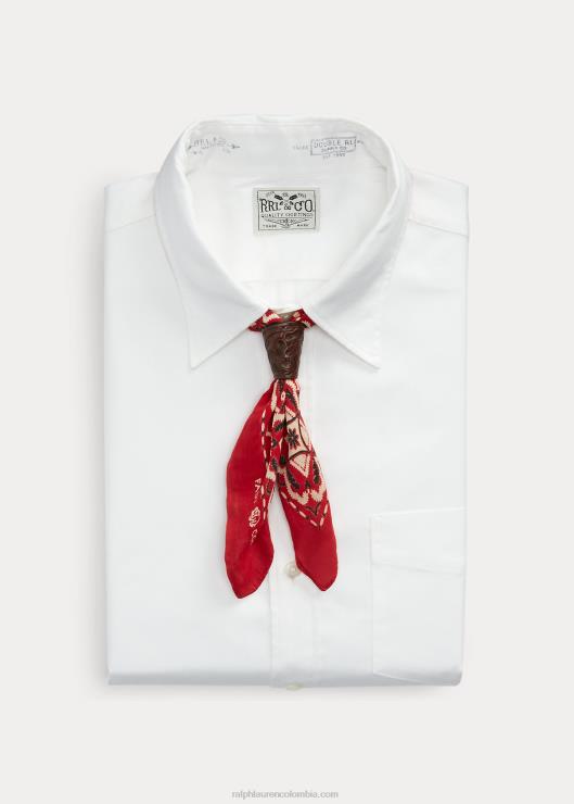 deslizador de bandana de cuero tallado a mano hombres marrón Ralph Lauren 2XR2V8884