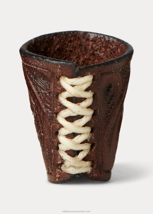 deslizador de bandana de cuero tallado a mano hombres marrón Ralph Lauren 2XR2V8884