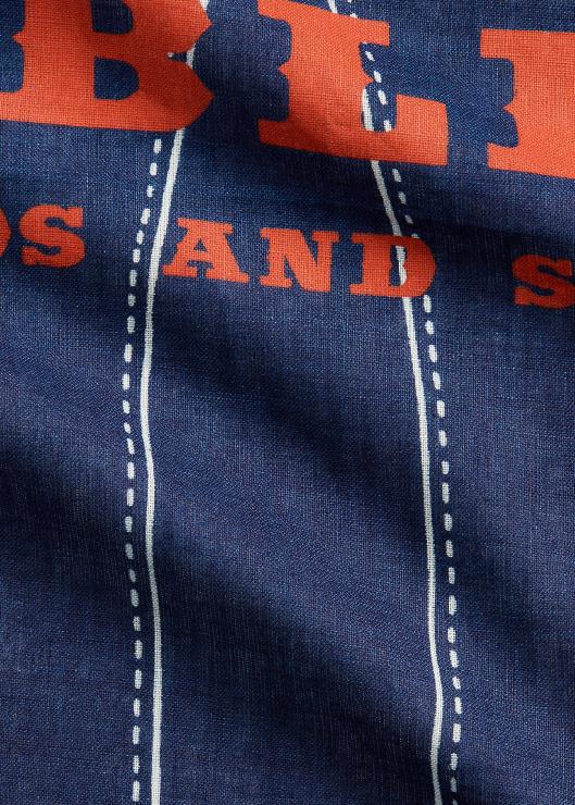 pañuelo de algodón con estampado de jeans hombres índigo/crema/rojo Ralph Lauren 2XR2V5485