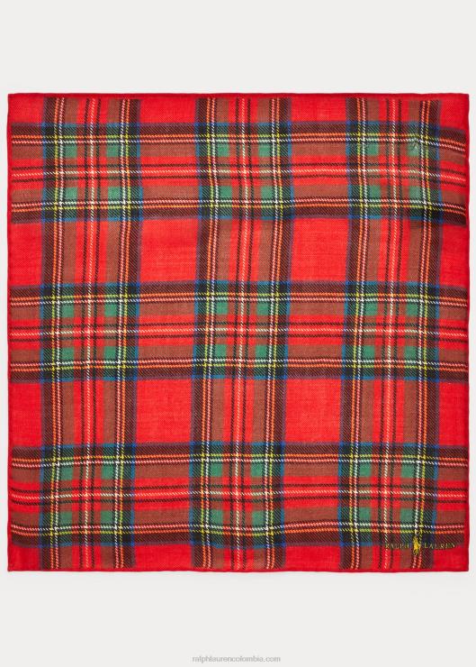 pañuelo de bolsillo de lana a cuadros hombres multi rojo Ralph Lauren 2XR2V2280