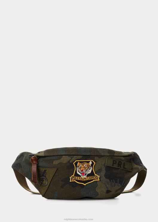 riñonera de lona con parche de tigre hombres camuflaje Ralph Lauren 2XR2V8764