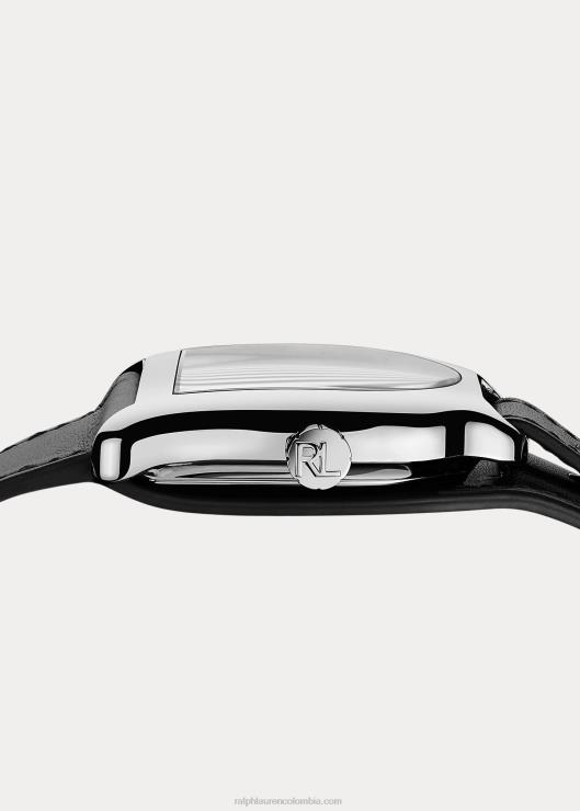 acero grande hombres esfera blanca Ralph Lauren 2XR2V2808