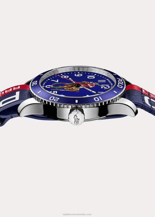 reloj deportivo polo esfera azul hombresRalph Lauren 2XR2V5557