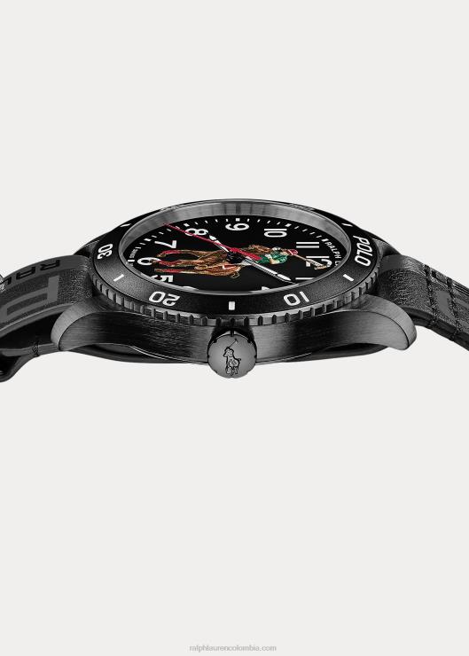 reloj deportivo polo esfera negra hombresRalph Lauren 2XR2V9748