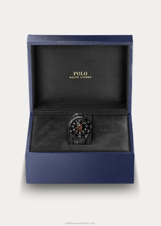 reloj deportivo polo esfera negra hombresRalph Lauren 2XR2V9748